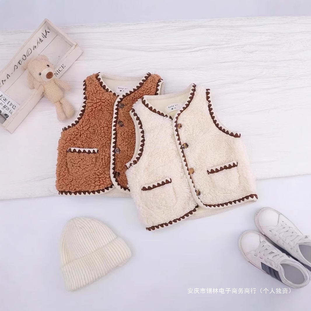 女童马甲冬季加绒儿童坎肩秋冬款女孩宝宝保暖背心婴童加厚保暖