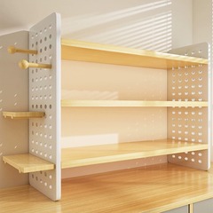 家庭用机の上の穴の棚の収納棚のデスクトップの多層展示棚のデスクトップのアイデアの棚