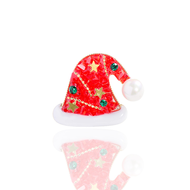 クリスマスのブローチのピンのエナメルの杖の雪の日の小さいプレゼントはセーターのカーディガンのマフラーを飾っています。