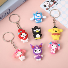 卡通三丽鸥钥匙扣可爱库洛米公仔挂件手工diy美乐蒂包包装饰配件