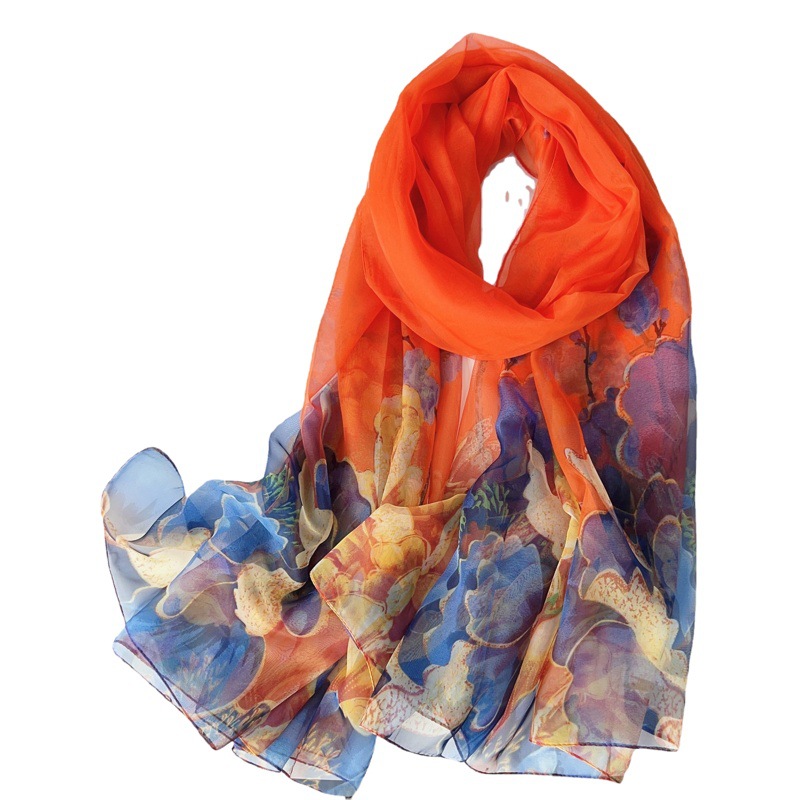 2025 nuevo producto Yourou bufanda de gasa protección solar larga toalla de playa versátil vacaciones viaje foto bufanda de seda chal