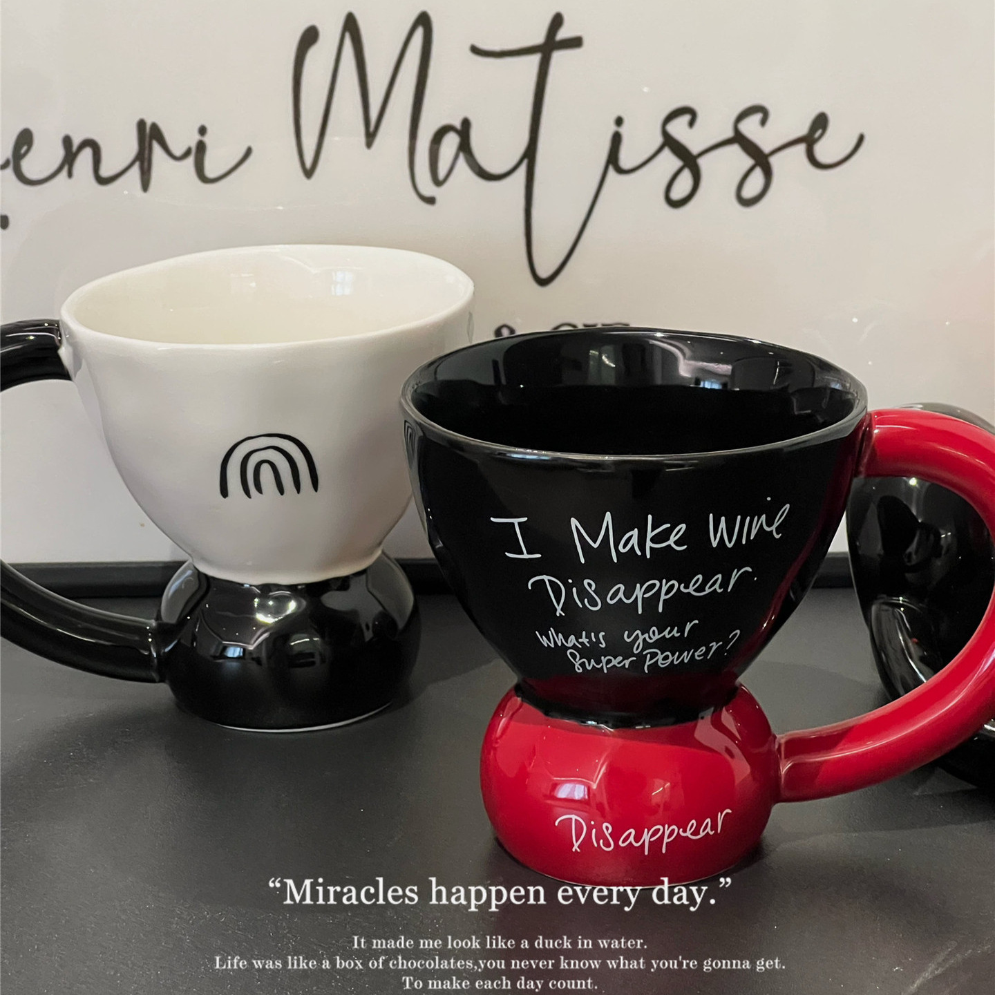 Retro tazas de alto pie en nicho de diseño de cerámica de color grueso taza de café casera regalo