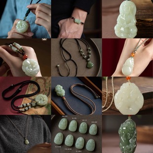 Xinjiang Hetian Jade Benmingfo Guanyin Pixiu Pendant Men's and Women's Eight Guardian Gods Twelve Zodiac Pendant Live