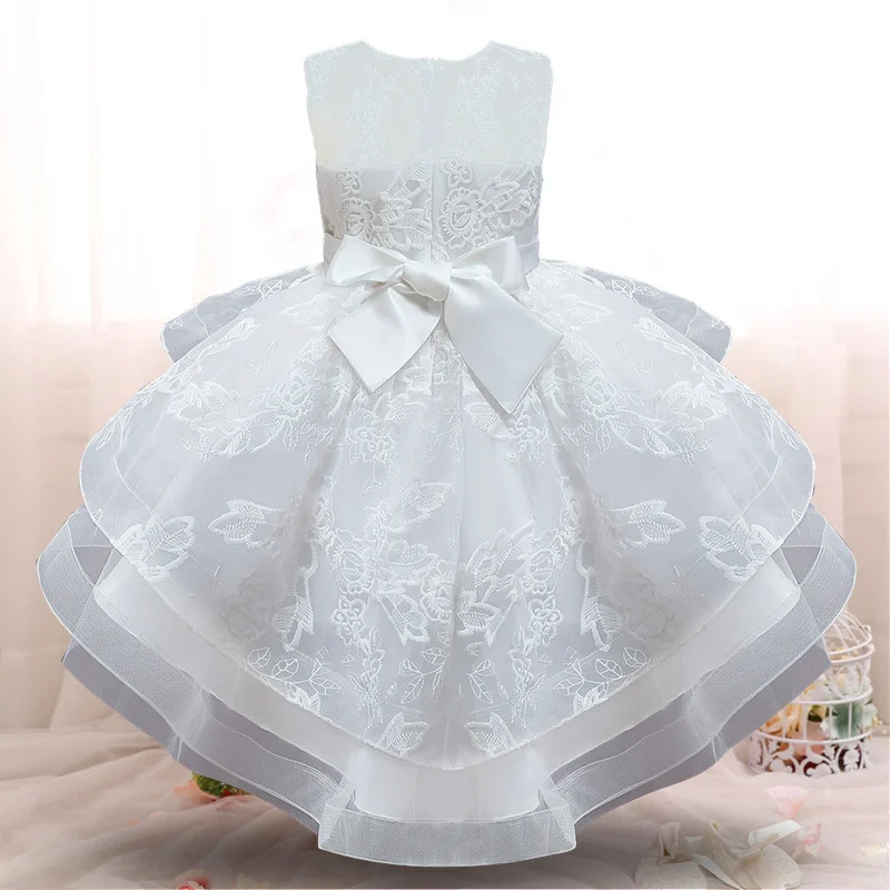 Little Evening Wedding Children's Flower Girl Princess Elegant Lace Birthday Party Dress For Girls_voghion.com