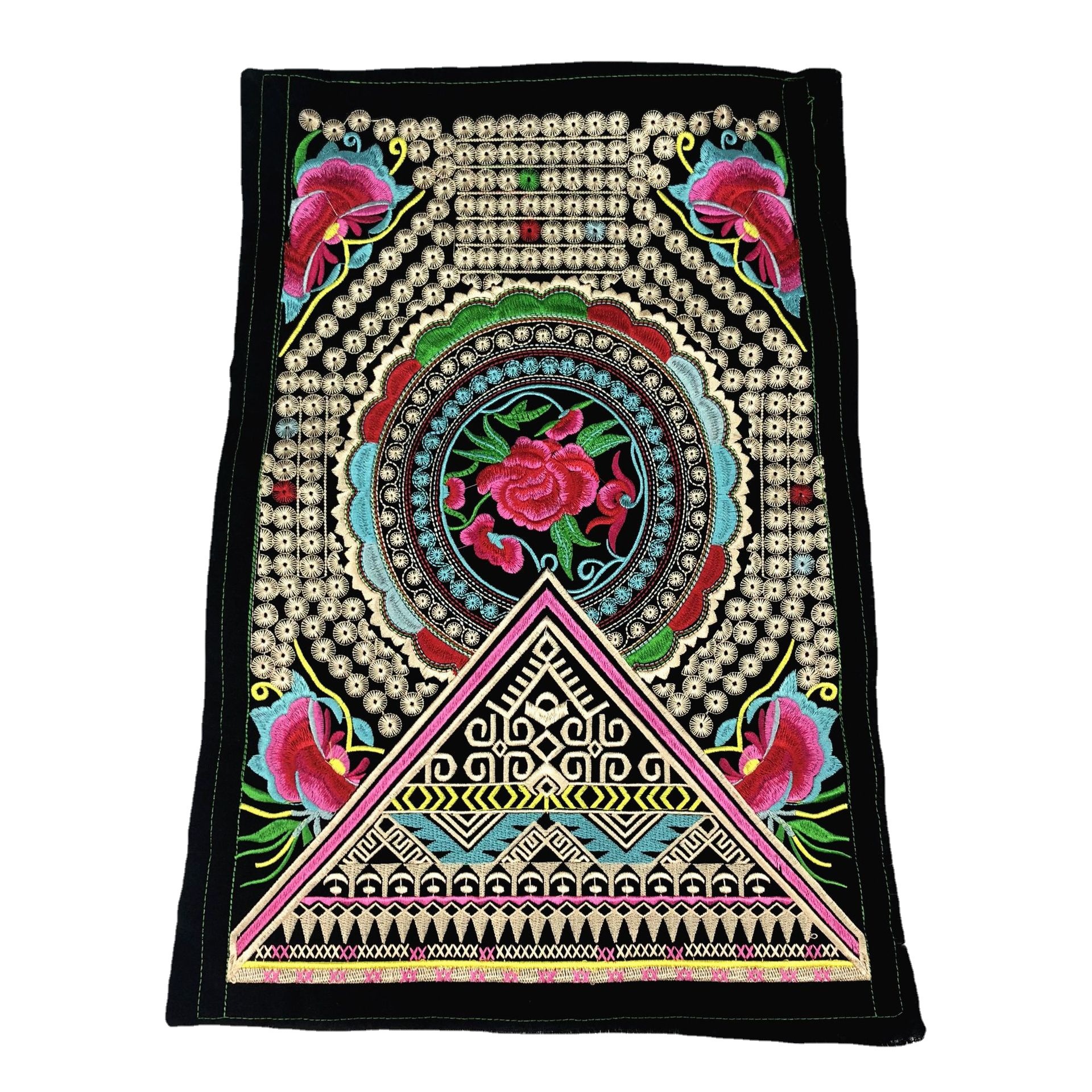 民族复古绣片 箱包坐垫服装绣片辅料 刺绣布贴 电脑绣花 绣片批发