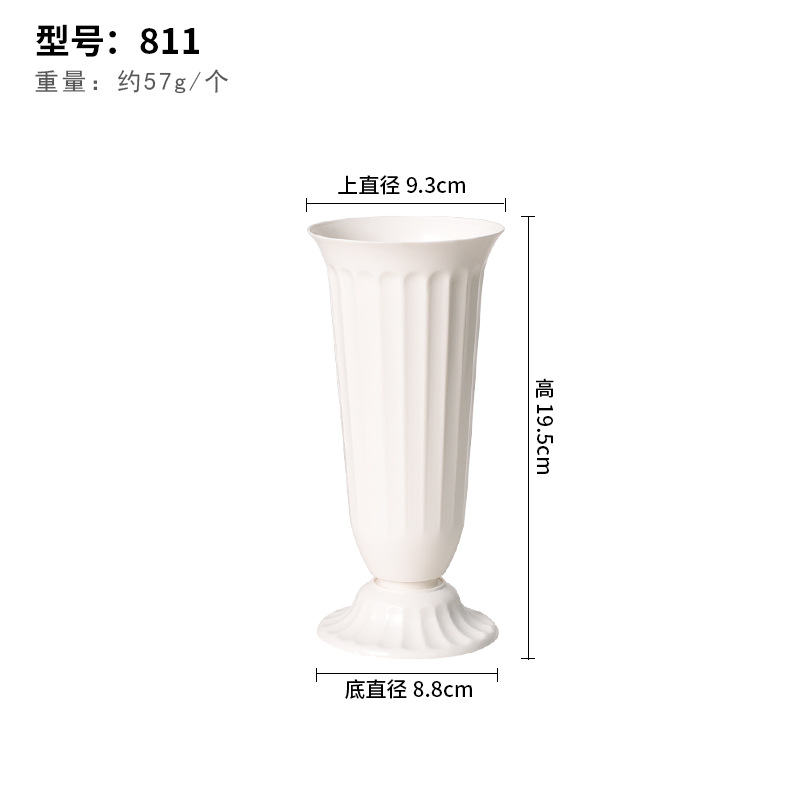 811 화이트 캔들홀더 9.3*19.5cm