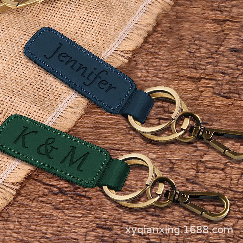 Transfronterizos retro llavero de cuero llavero de automóvil colgante de llavero publicidad promocional regalo bolsas colgante