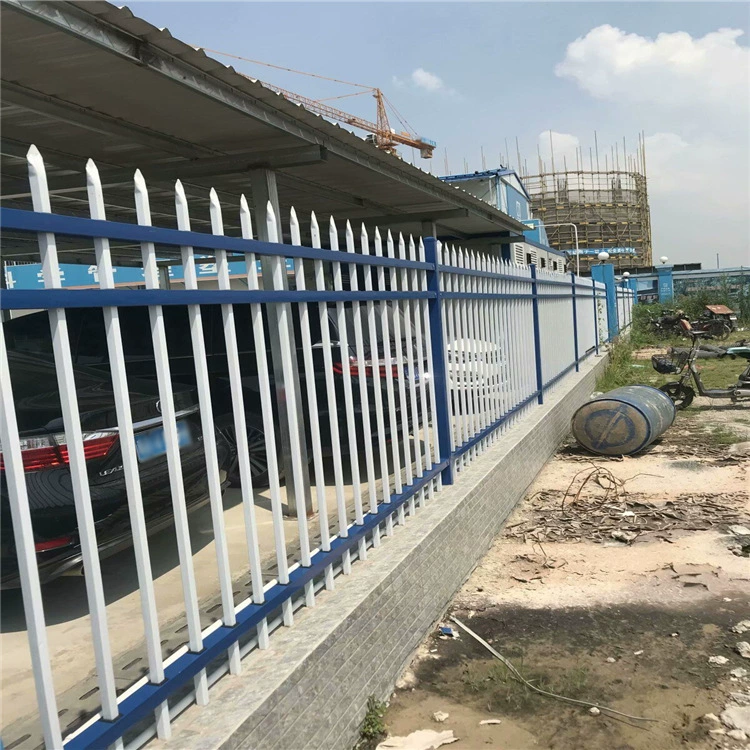 Забор для школы, оптовая продажа с завода, уличный дворовый разделительный защитный забор, сине-белый оцинкованный стальной ограждение