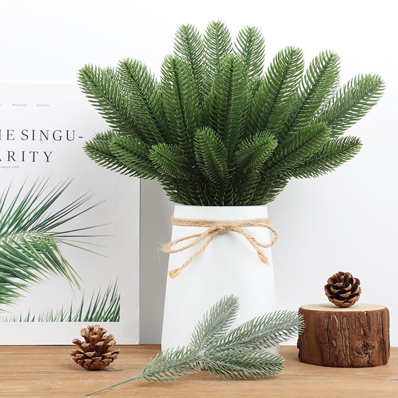 Simulated Plant Plastic Stereo Double-Sided Pine Needles Simulated Plastic Pine Needles Christmas Tree Garland Decorative Plastic Pine Needles