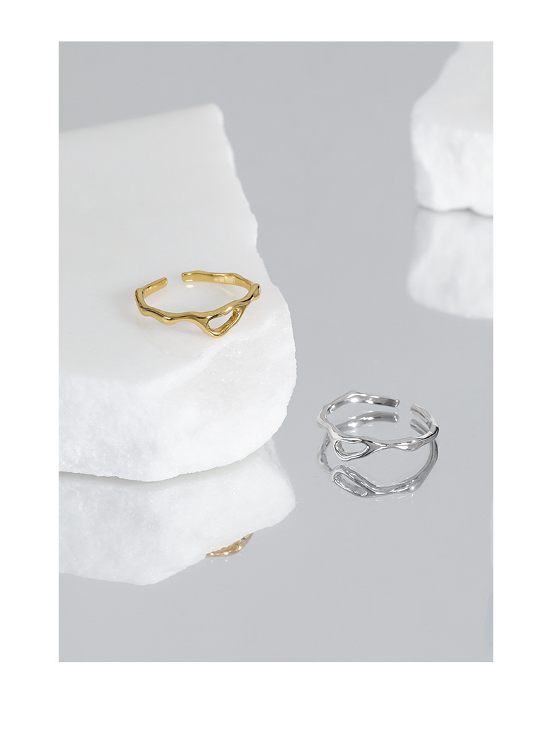 Fashion Geometric Sterling Silver Plating Open Ring 1 Piece