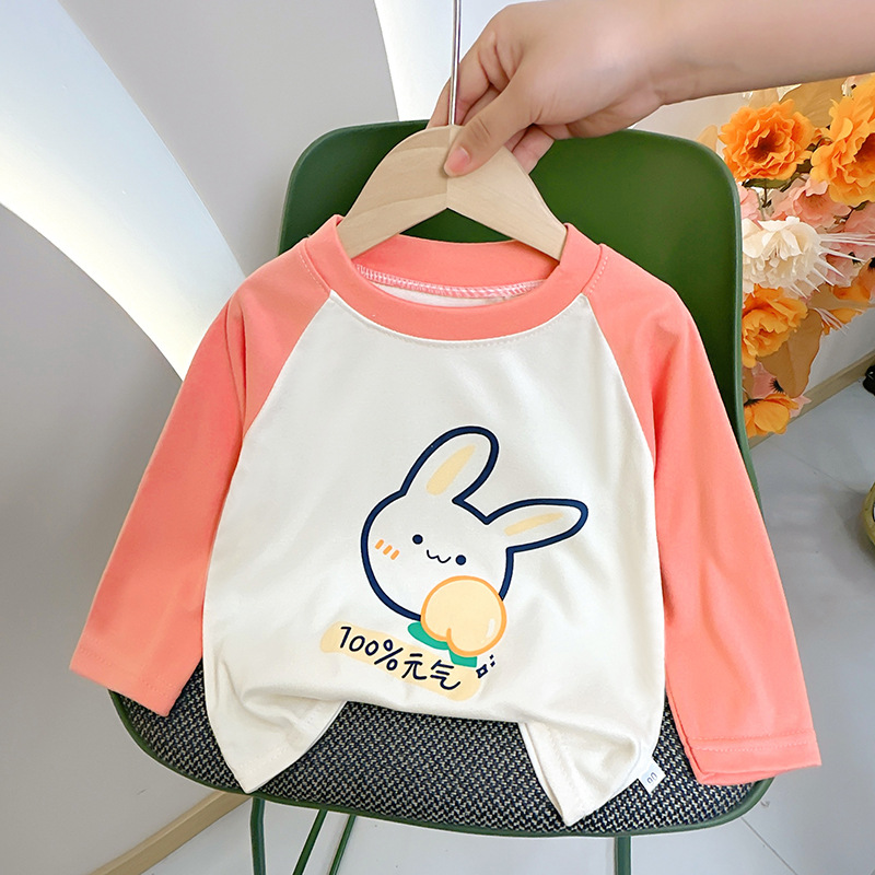 Camiseta de base para niños, chaqueta de otoño de manga larga, chaqueta de terciopelo caliente para niños de mediana edad, primavera, otoño, invierno, suéter, ropa infantil