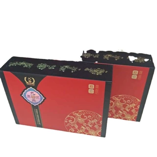 信义包装白酒精裱礼盒包装红黑色厂家供应支持订做