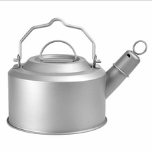 纯钛鸣笛壶笛音烧水壶家用户外露营钛茶壶1.2L钛线柄耐高温