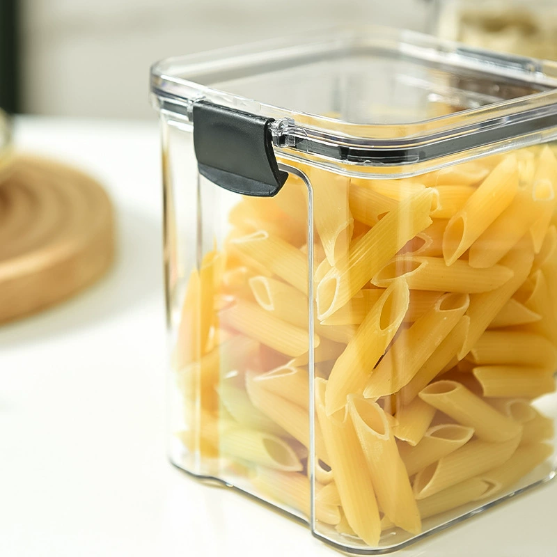 Прозрачная кухонная банка для зерновых и сыпучих продуктов с герметичным крышкой, контейнер для хранения, пищевой уровень