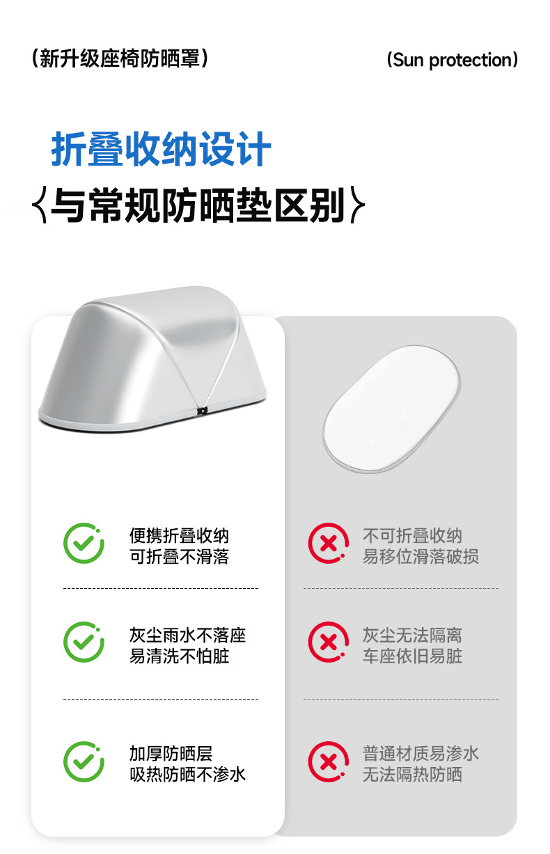 Electric Vehicle Seat Cushion Waterproof Sun Protection Cover, Scooter Seat Cover, Electric Bike Seat Full Cover, Foldable Rainproof Cover