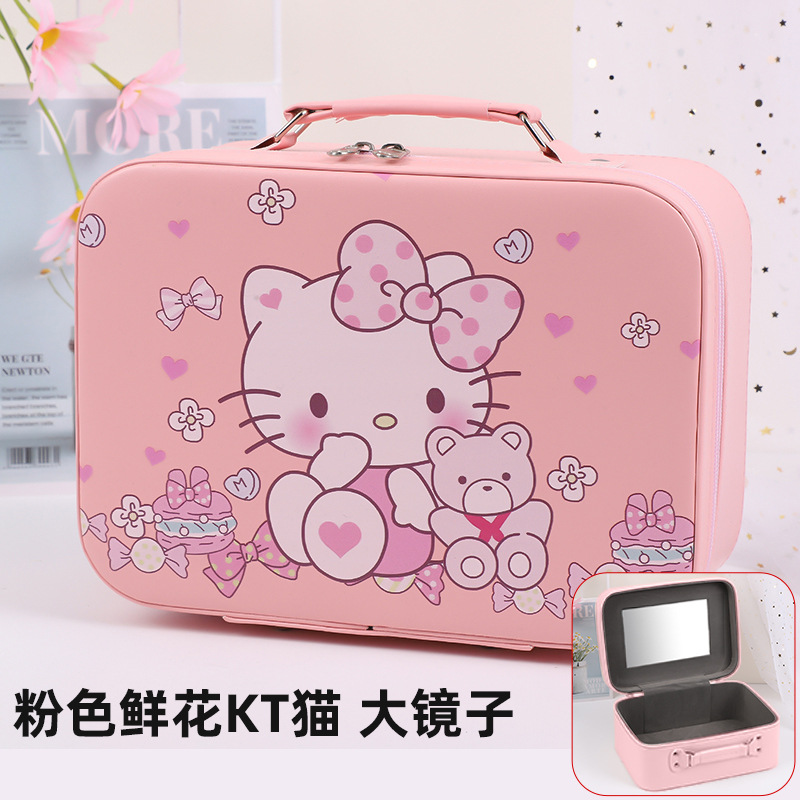 핑크 꽃 KT 고양이 대형 거울