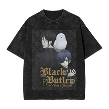 Japanese hot Anime Black Butler Washed TShirt Unisex persona