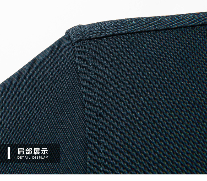 Áo polo nam ngắn tay lụa tơ tằm dáng rộng — Màu ảnh 84006 chi tiết 14