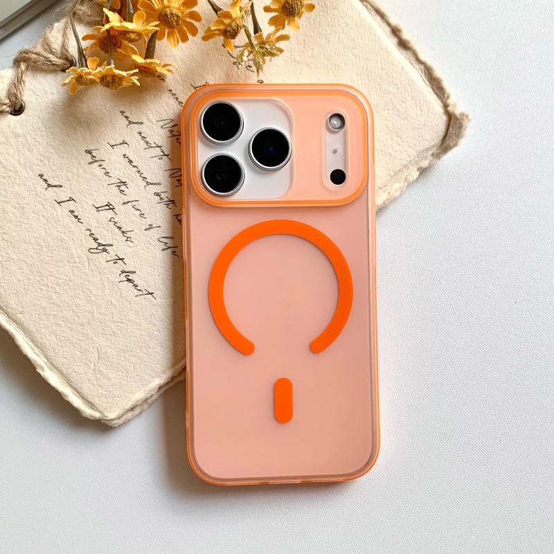 外贸适用iPhone17promax手机壳大孔磨砂肤感苹果16磁吸防摔保护套|undefined