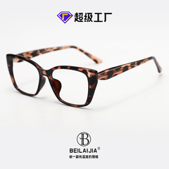 欧美ins风三角猫眼眼镜框女个性插针玳瑁眼镜可配变色防蓝光眼镜