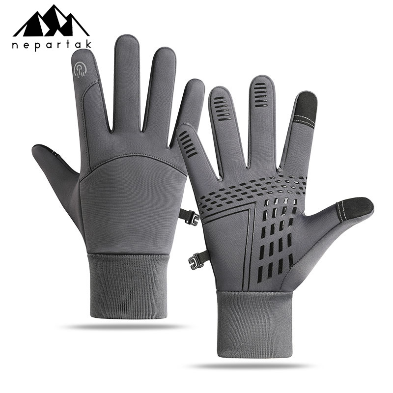 屋外防水手袋、冬用タッチスクリーン、防風性と保温性、ジッパー付きスポーツ手袋、男性と女性用、ベルベット、登山、スキー用手袋