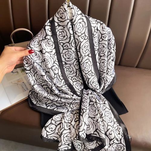 2024 New Lyin Satin Scarf for Women Spring and Autumn Style Trendy Korean Version Elegant and Versatile Hangzhou Silk Neck Scarf Shawl