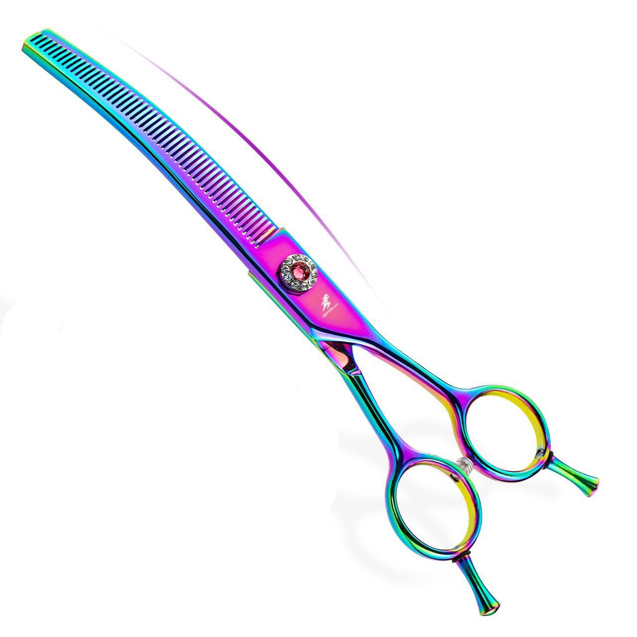 Ciseaux de coupe de poils de 18 cm (7 pouces) à pointes arrondies, pour animaux de compagnie._voghion.com