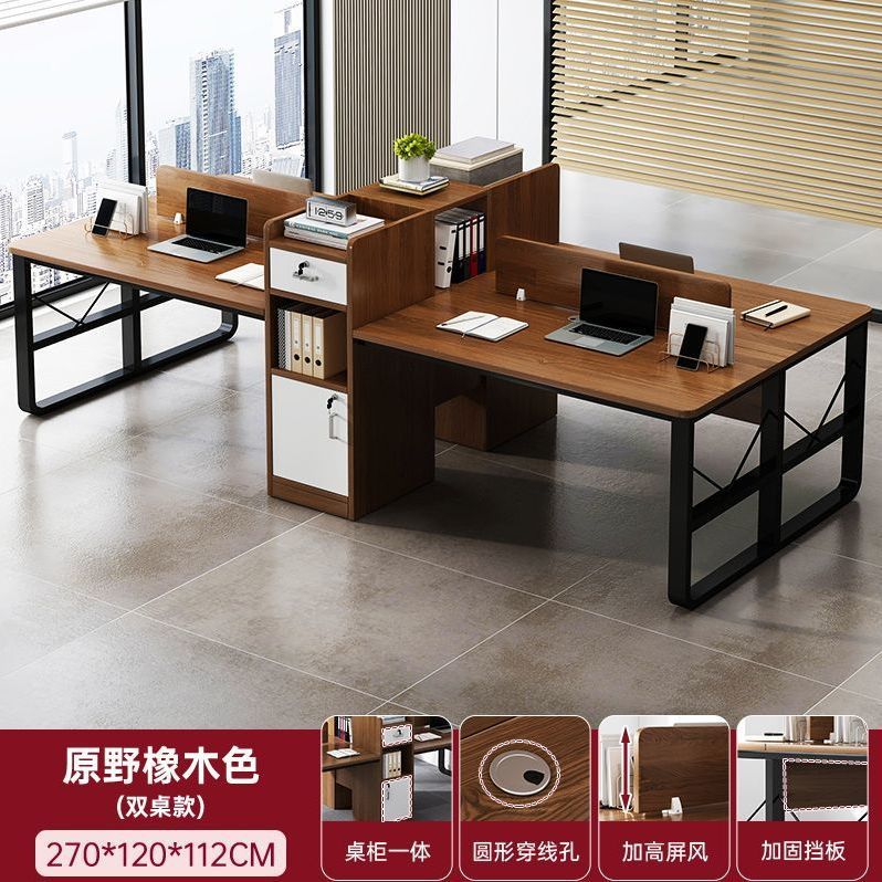 Personal de escritorio cara a cara 2 a 4 personas mesa de escritorio simple mesa de hogar y silla combinación escritorio de la computadora personal Mesa de la estación