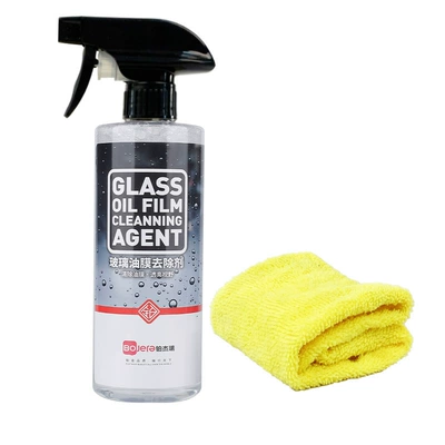 Glass agent Remover Neutral Car Oil - 1-bottle-of-500ml-1-nozzle-1-towel