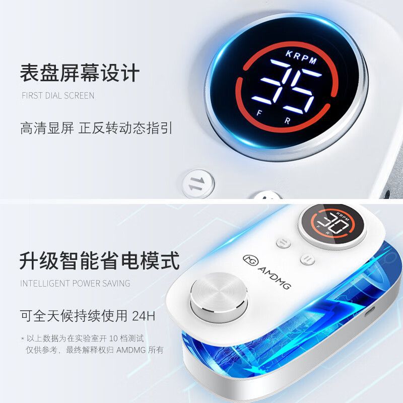 AMDMG pequeño almacenamiento a prueba de agua, reparación de piel muerta eléctrica, uñas, amoladora de taza hueca, herramienta especial para salón de uñas