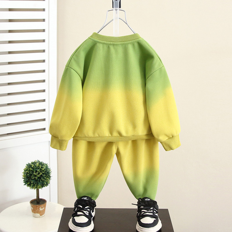 5996 Traje de suéter para niños 2024 Otoño Nuevo estilo Ropa deportiva para niños y bebés Suéter de primavera y otoño para niños