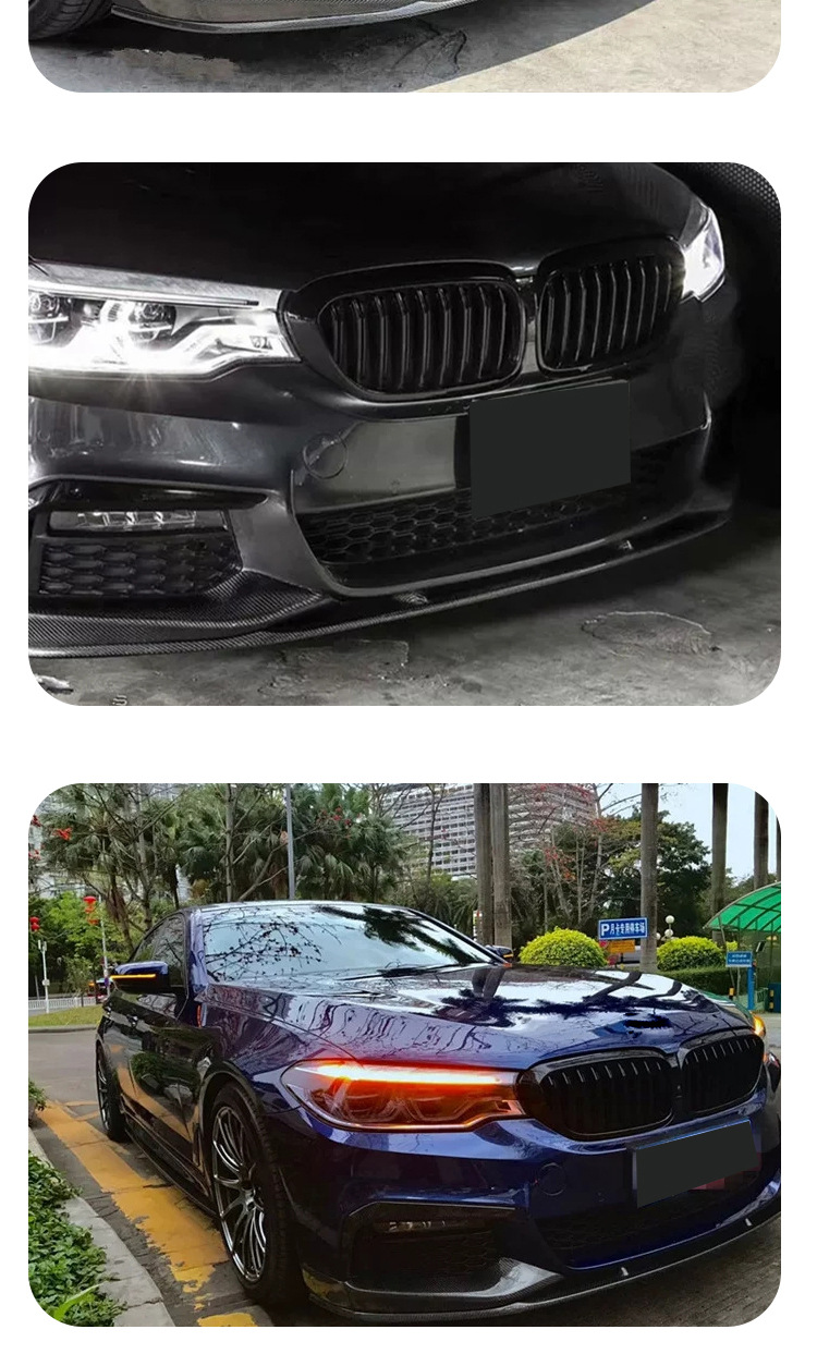 BMW 5 Series Front Lip G30 G38 MP Style Carbon Fiber