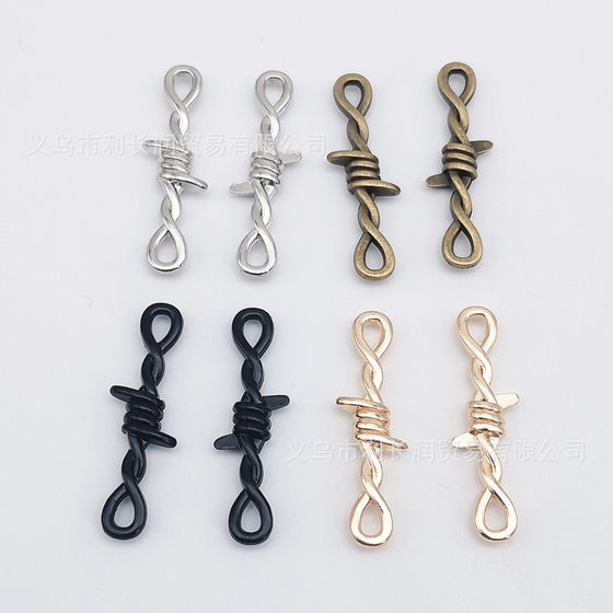 European and American Hot Selling Retro Punk DIY Zinc Alloy 8 Word Thorn Pendant Jewelry Accessories Suitable for Necklace Earrings