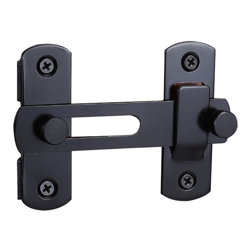 Factory-direct door latch, no-drill buckle for bathrooms—freestanding sliding door lock with hook, also suitable as a no-drill latch for swing doors.