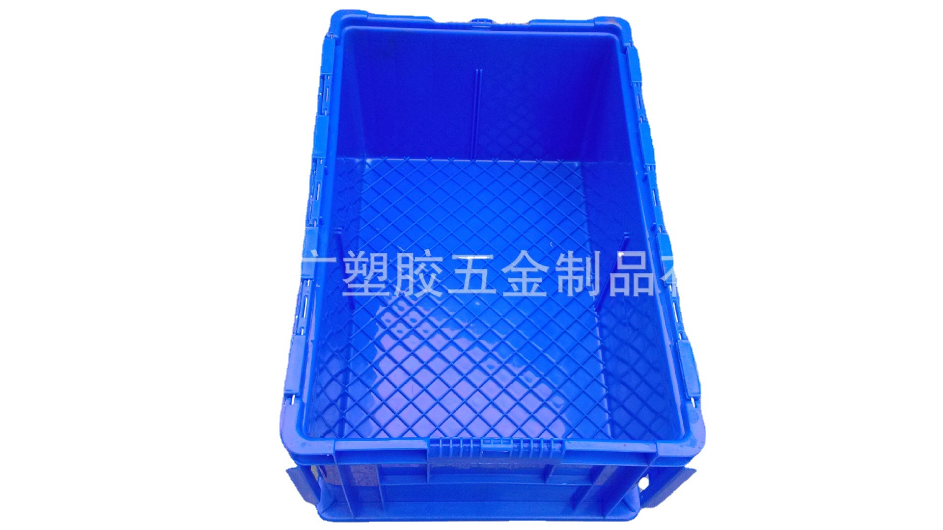 斜插式塑胶物流箱 塑胶储物箱 周转连盖一体箱 连锁超市周转箱