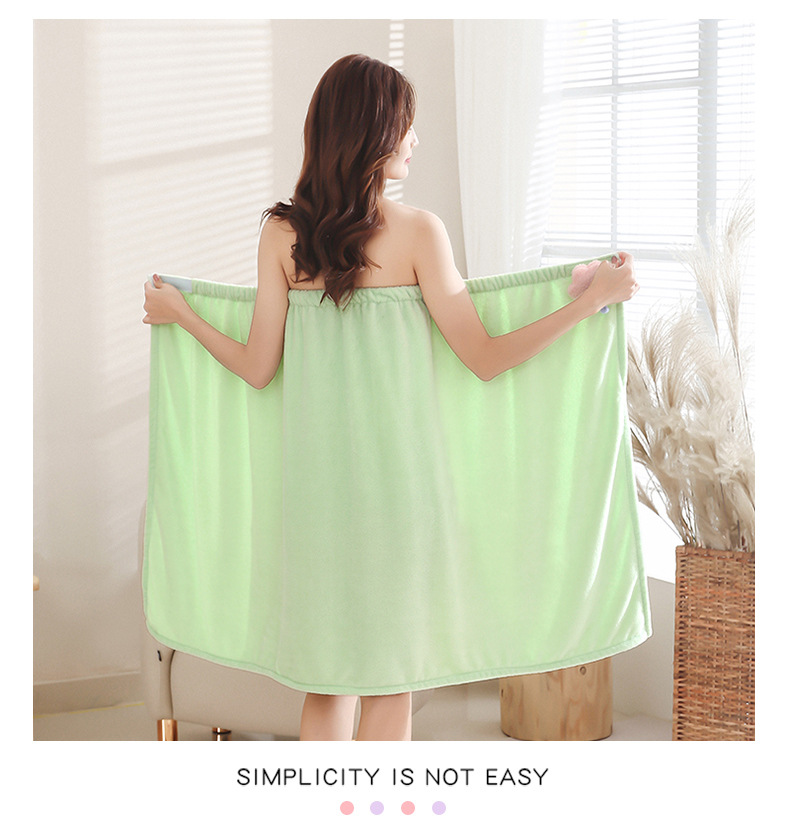 New Cheese Cloud Cartoon Bath Dress Coral Velvet Wearing Wrap Large Size Bath Towel Wrap Breast Water Absorbent Tube Dress