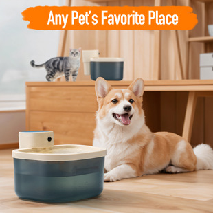 Stainless Steel Cat Water Dispenser Wireless Unplugged Automatic Circulating Drinking Bowl Flowing Large Capacity Pet Water Dispenser