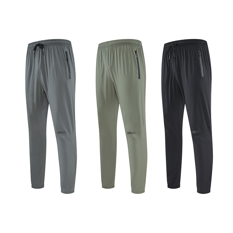 Pantalones deportivos de nylon transfronterizos para hombres en stock pantalones impresos de fitness elásticos hasta los tobillos pantalones de verano transpirables que absorben el sudor