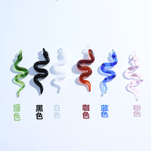 Glazed Snake Pendant Earrings Zodiac Spirit Snake Glass Jewelry Accessories This Year Gift Advanced Sense Snake Accessories