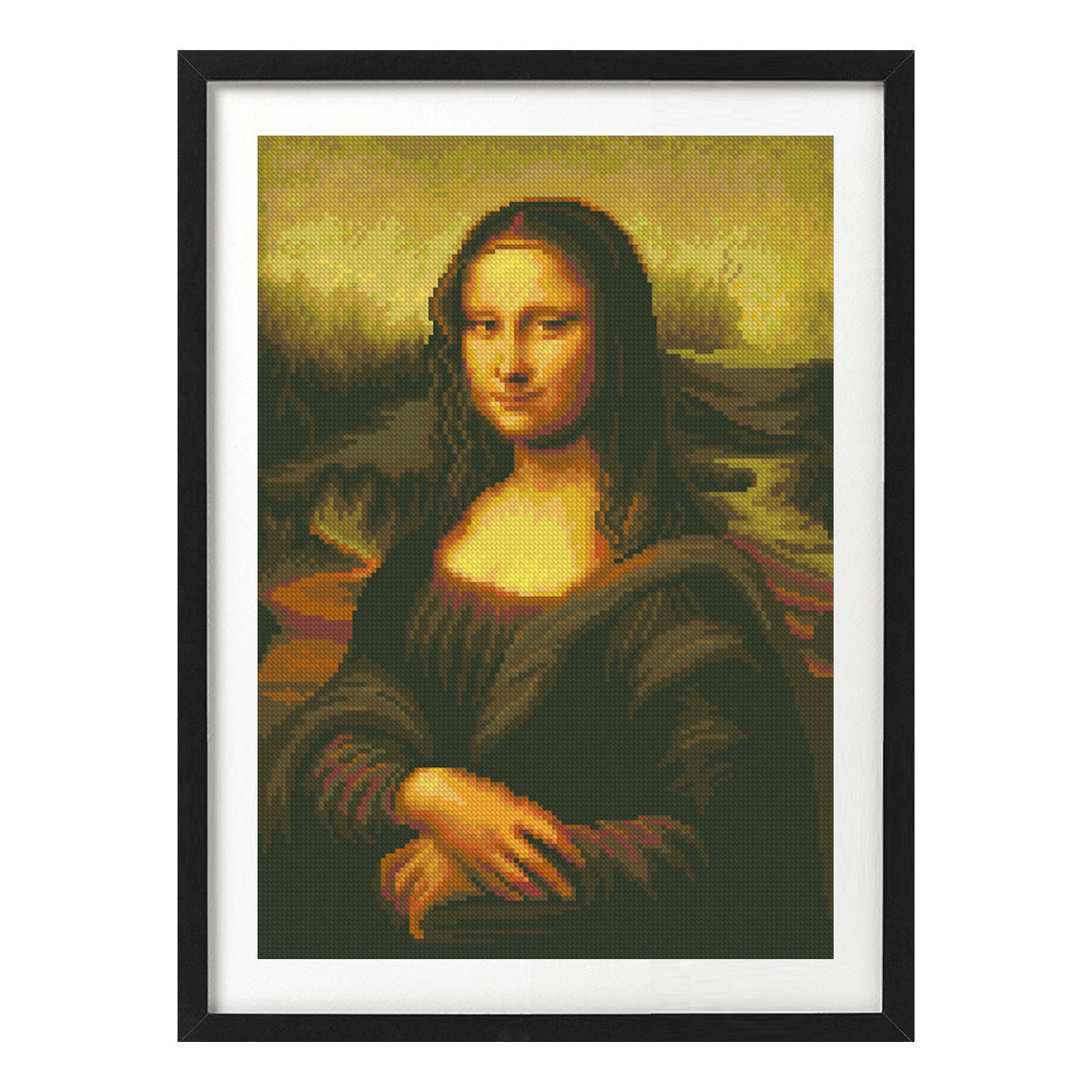 Transfronterizos ingleses Mona Lisa pinturas al óleo de estilo europeo personajes famosos impresión de precisión paquete de material de bordado cruzado image 5