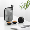 Fortune cat travel tea set suit Coarse pottery convenient Camping outdoors tea set ceramics gift Quik