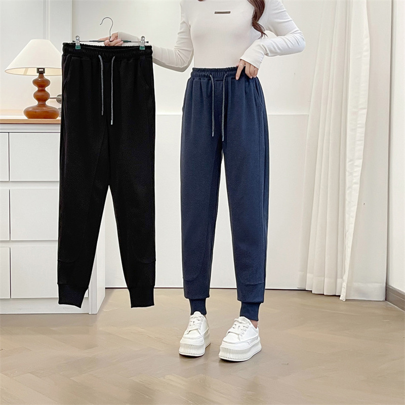 Plus-Size Casual Harem Pants for Women, 2025 Autumn New Style, Drawstring High-Waisted Faux Denim Pants Plus-Size Casual Harem Pants for Women, 2025 Autumn New Style, Drawstring High-Waisted Faux Denim Pants
