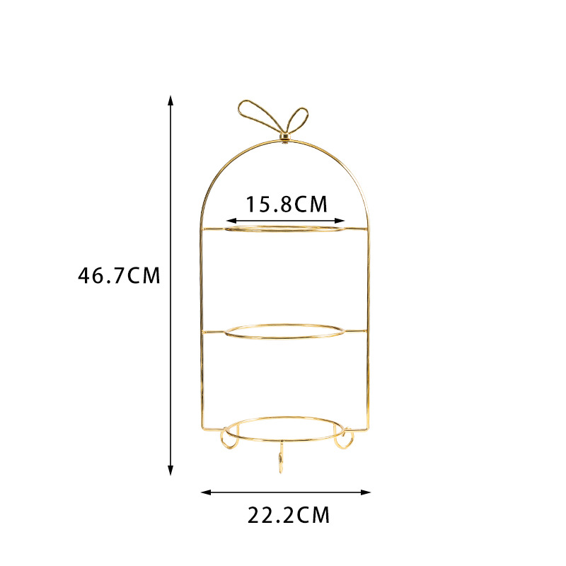 De estilo europeo chino y occidental comida cerámica postre merienda plato merienda té de la tarde japonés multiusos pastel de tres capas plato de fruta estante
