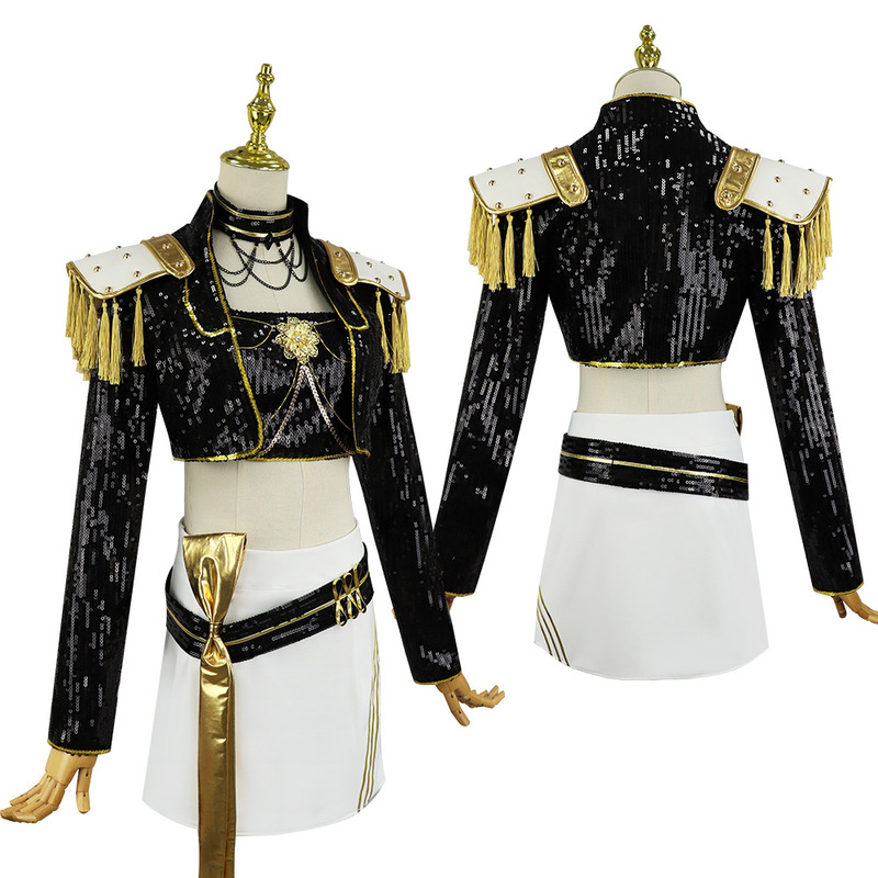 现货秒发猎魔女团米拉黑金cos服动漫猎魔女团舞台服佐伊鲁米cos|undefined