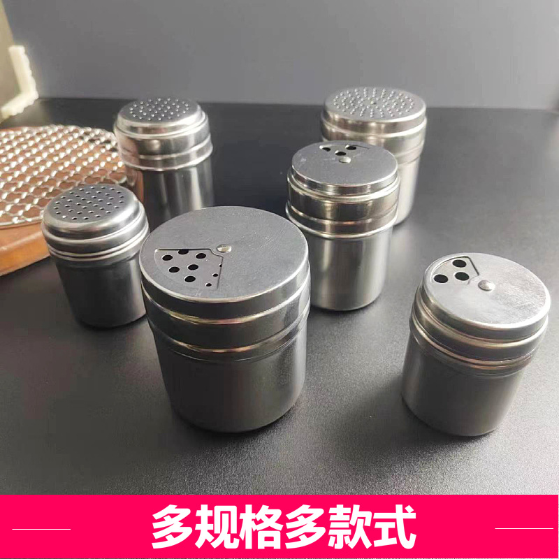 스테인레스 스틸 조미료 상자 조미료 항아리 이쑤시개 통 분말 양동이 바베큐 후추 후추 병 호텔 용품