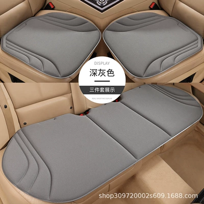 for Car, Office, and – Seat cushion, seat cover - dark-gray-five-seater-three-piece-set