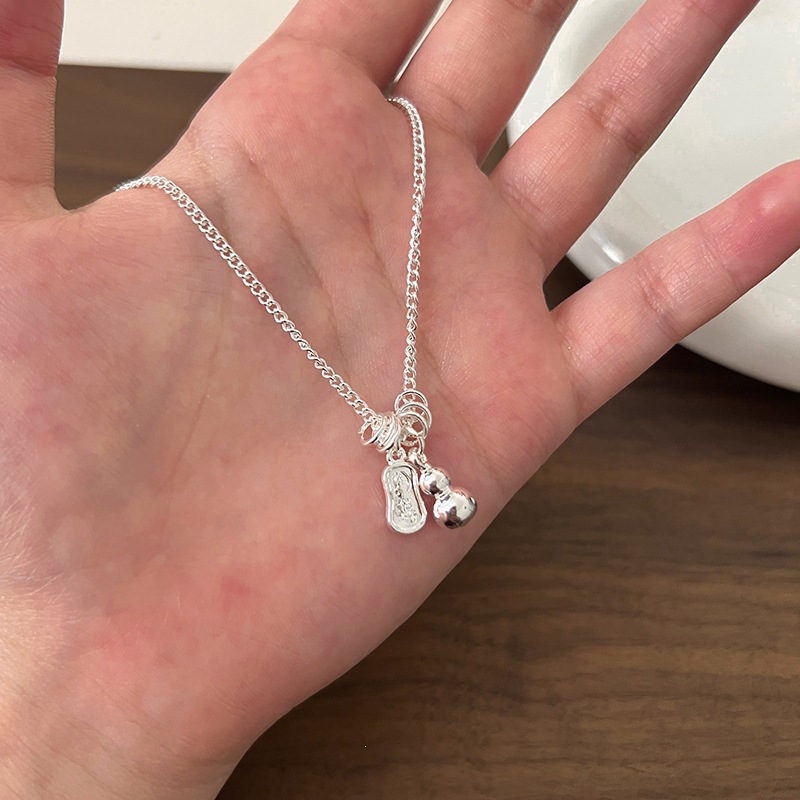 S999 saf gümüş inci kolye kadın niş tasarım hafif lüks yüksek kalite dökülmez renk basit clavicle zincir aksesuarı toptan