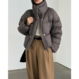 [Main Push] 90 White Duck Down Jacket Women's Winter Korean Style Vertical Collar Short Loose Jacket Tide 63785