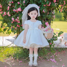 女童公主裙夏款超仙一周岁生日纱裙洋装花童婚礼小女孩礼服蓬蓬裙