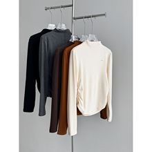 那末 小蛮腰打底~亲肤软糯半高领打底衫女纯色弹力针织衫G9065